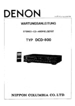 DENON DCD800 OEM Service