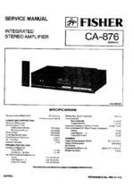 Fisher CA876 OEM Service