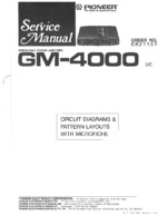 PIONEER GM-4000 Schematic Only