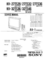 Sony KV27TS32 OEM Service