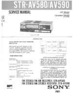 SONY STR-AV580 OEM Service
