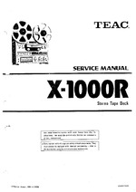 Teac X-1000R OEM Service