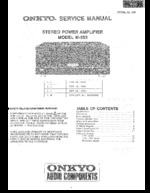 ONKYO M502 OEM Service